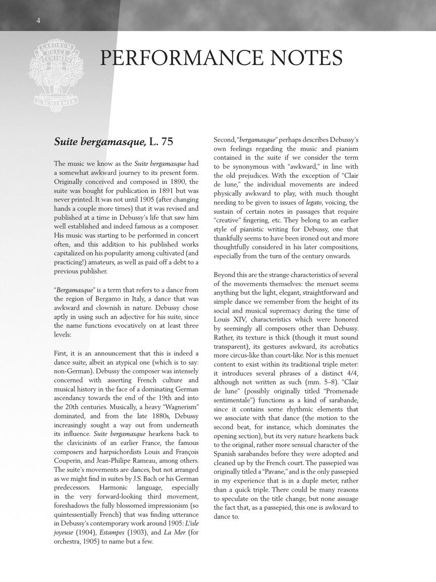 Debussy: Suite Bergamasque