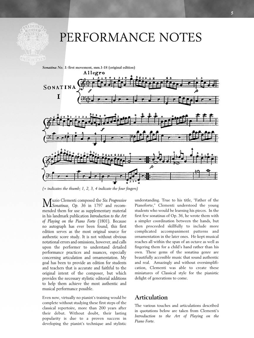 Clementi: Sonatinas, Op. 36