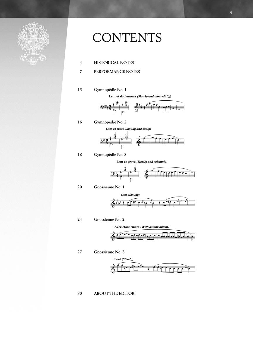 Satie: Gymnopedies and Gnossiennes