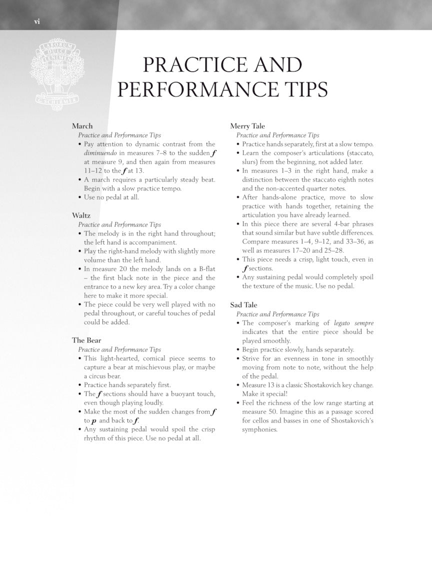 Shostakovich: Children's Notebook, Op. 69 for Piano