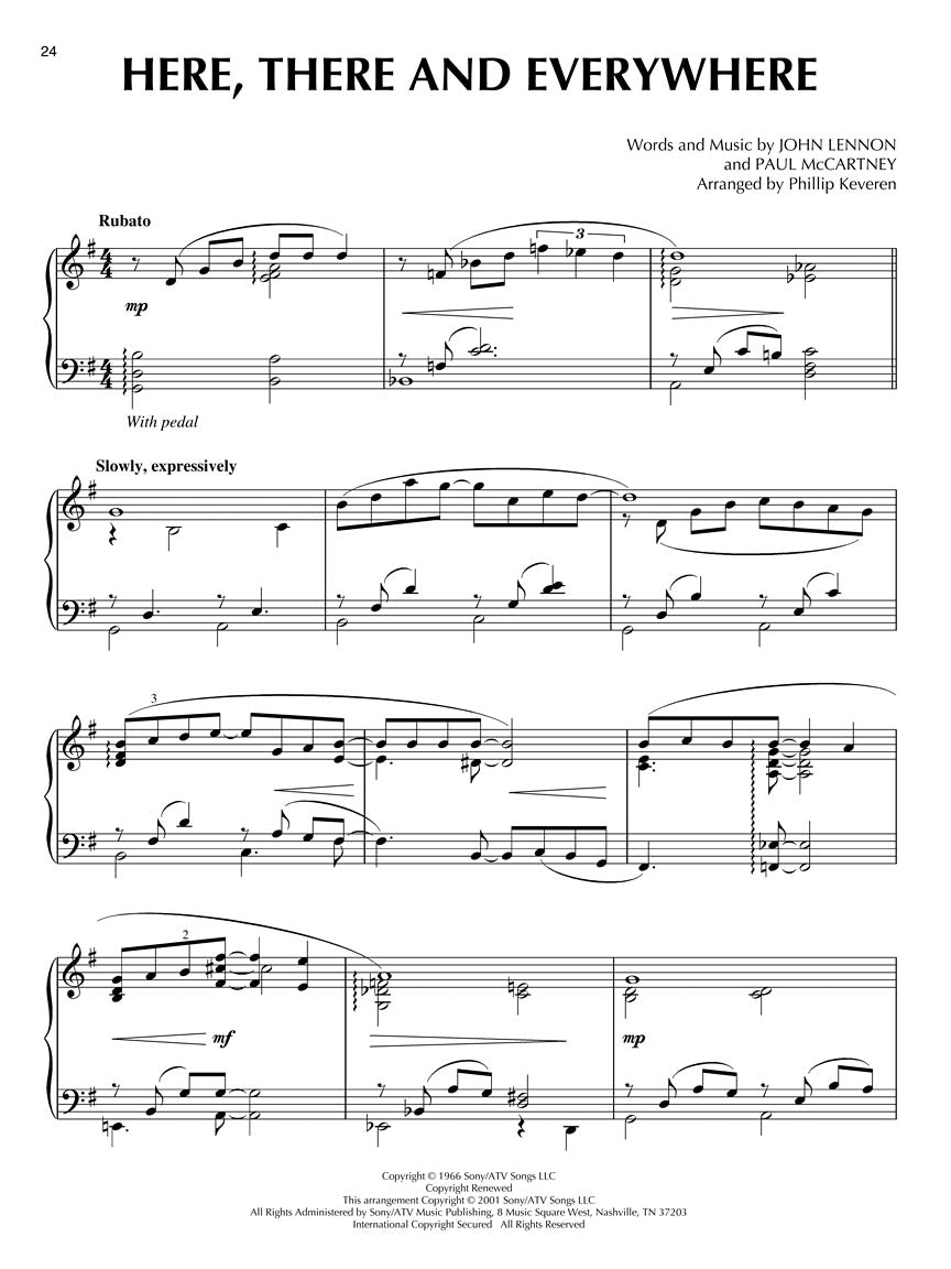 The Beatles for Piano Solo arr. Phillip Keveren