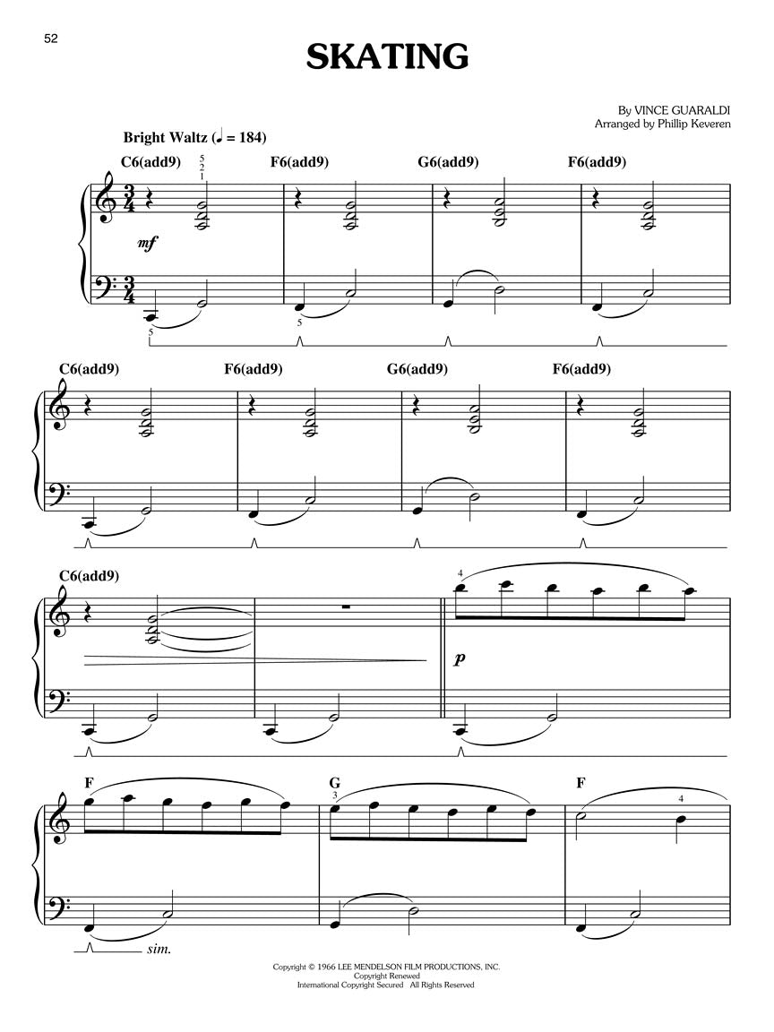 The Vince Guaraldi Collection for Easy Piano arr. Phillip Keveren