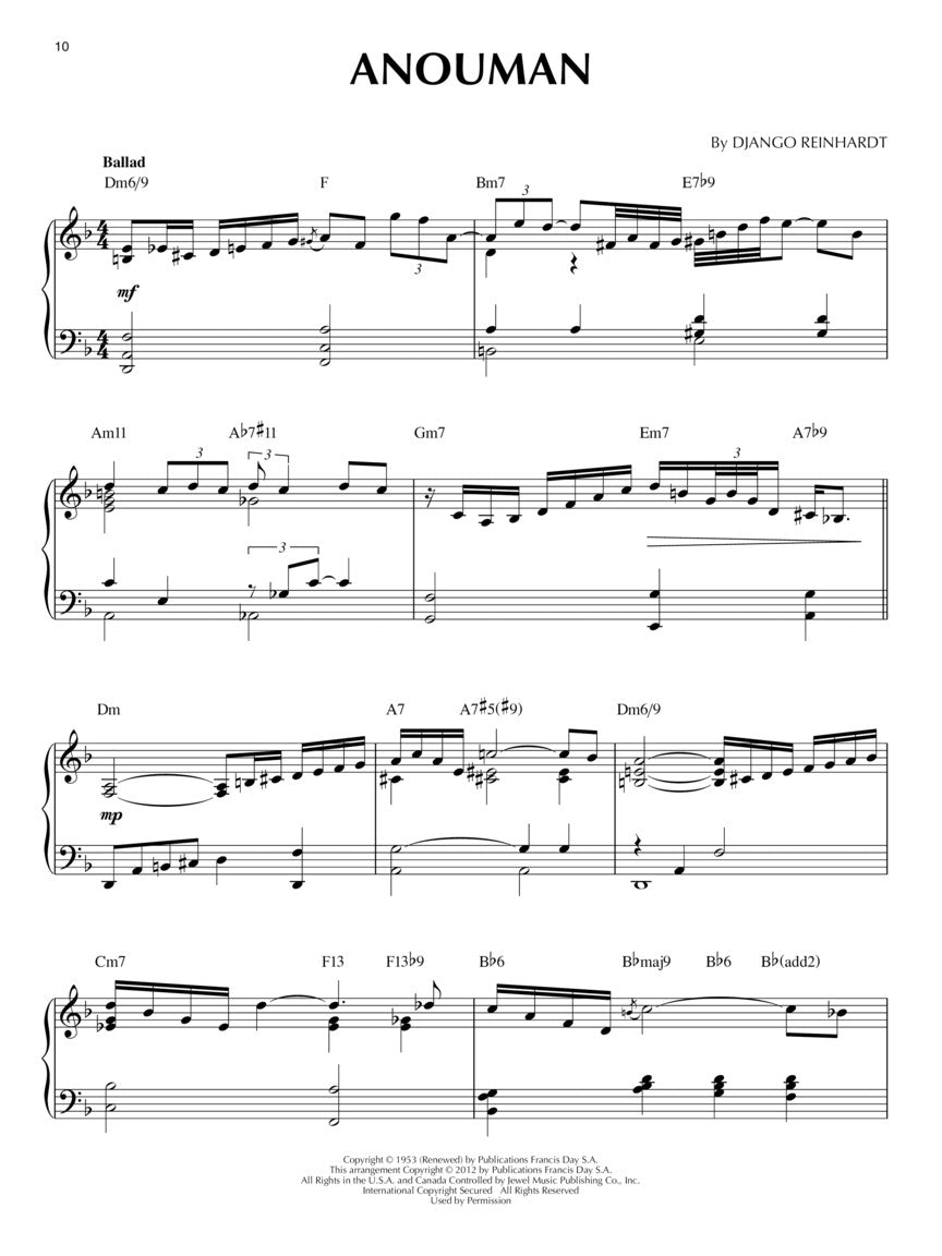 Gypsy Jazz - Jazz Piano Solos