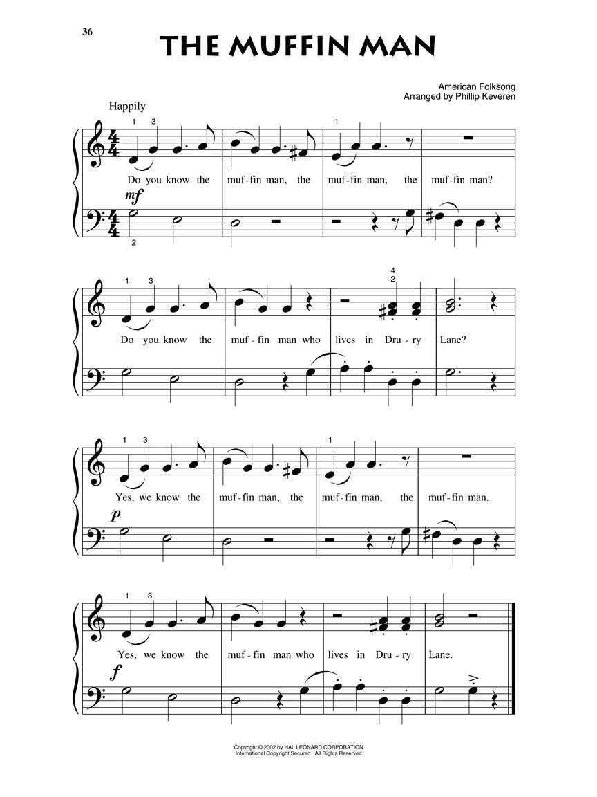 Kids' Favorites for Beginner Piano Solo arr. Phillip Keveren