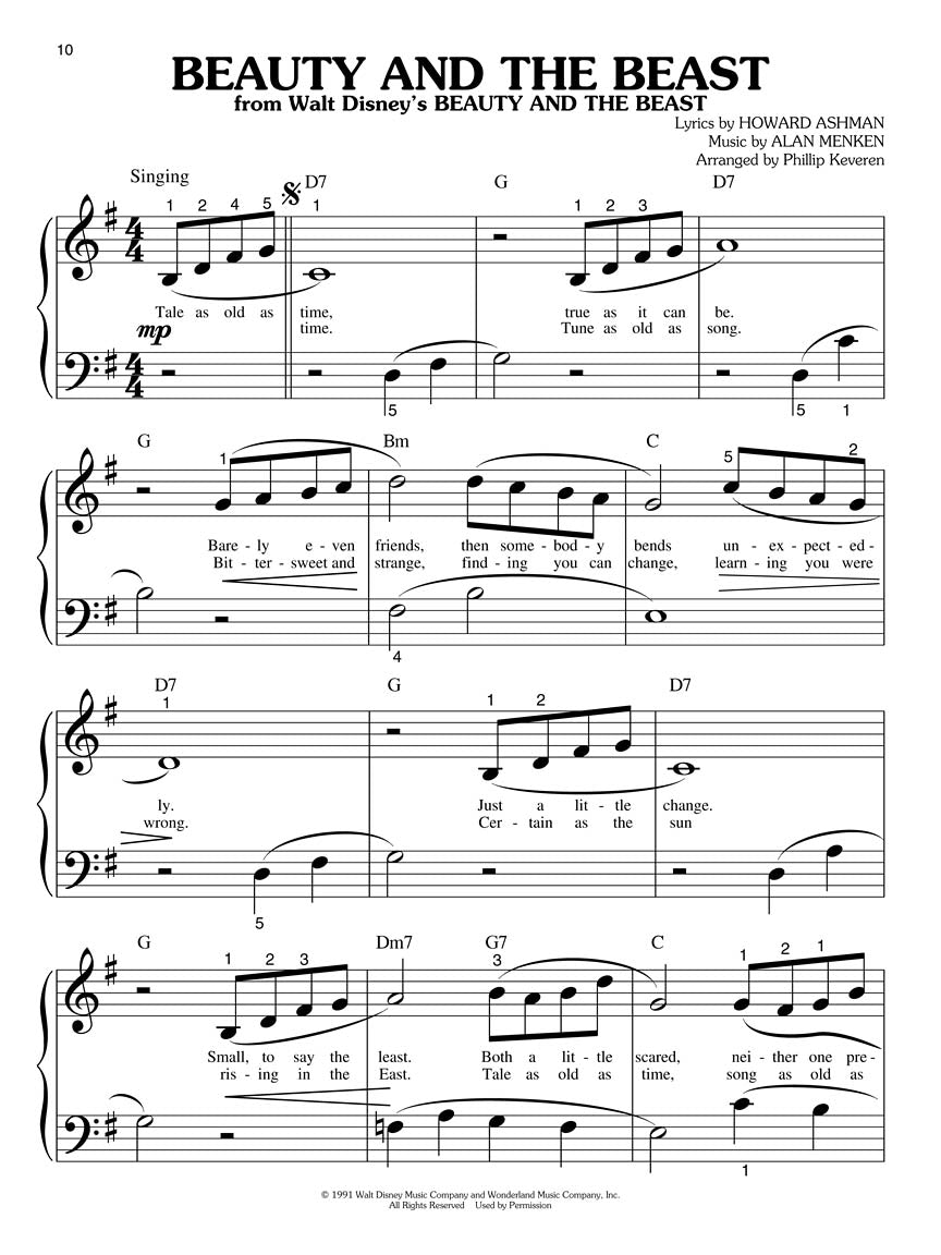 Children's Favorite Movie Songs for Big-Note Piano arr. Phillip Keveren