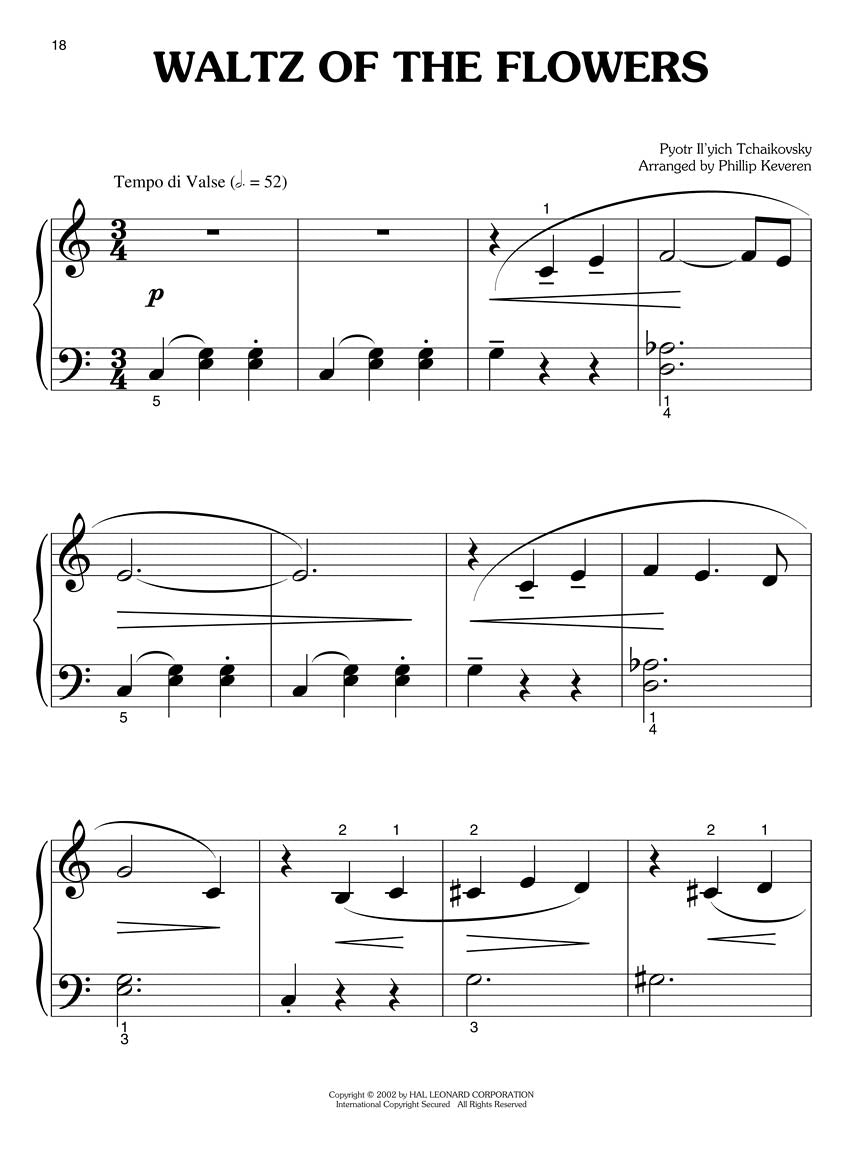 The Nutcracker for Beginner Piano arr. Phillip Keveren
