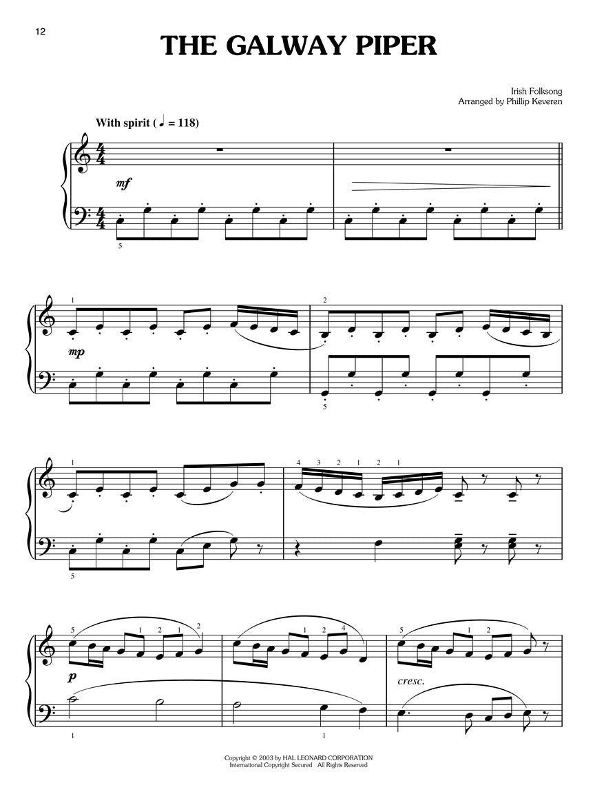 Celtic Dreams for Easy Piano arr. Phillip Keveren