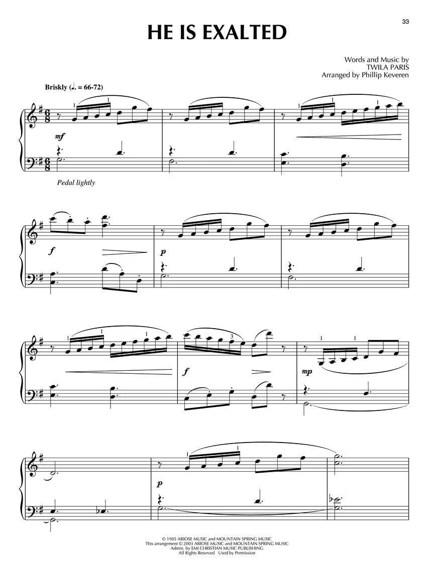 Above All for Piano Soloist arr. Phillip Keveren