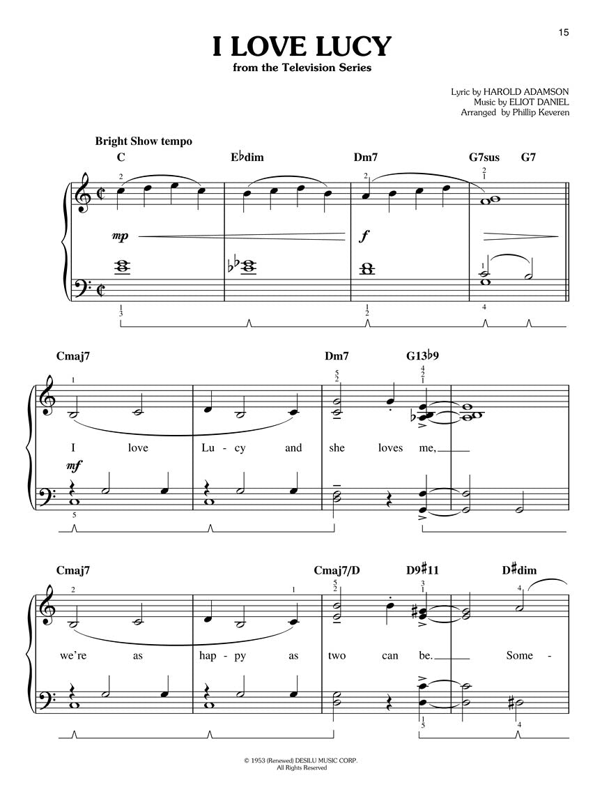TV Themes for Easy Piano arr. Phillip Keveren