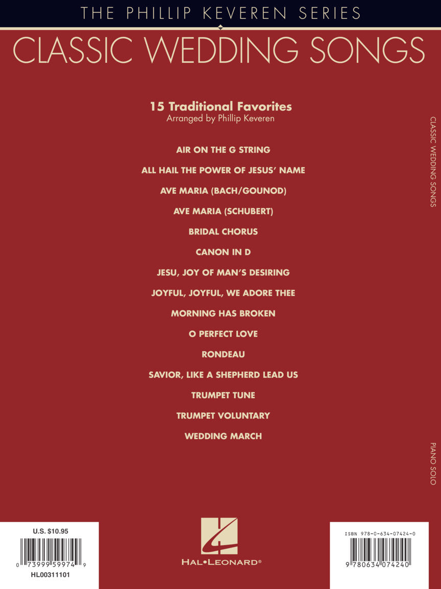 Classic Wedding Songs for Piano Soloist arr. Phillip Keveren
