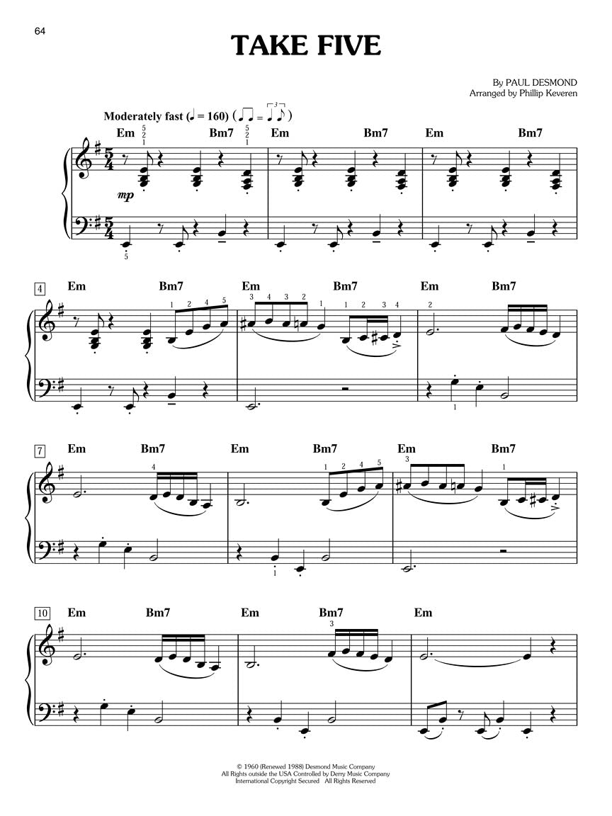 Jazz Standards - 2nd Edition for Easy Piano arr. Phillip Keveren