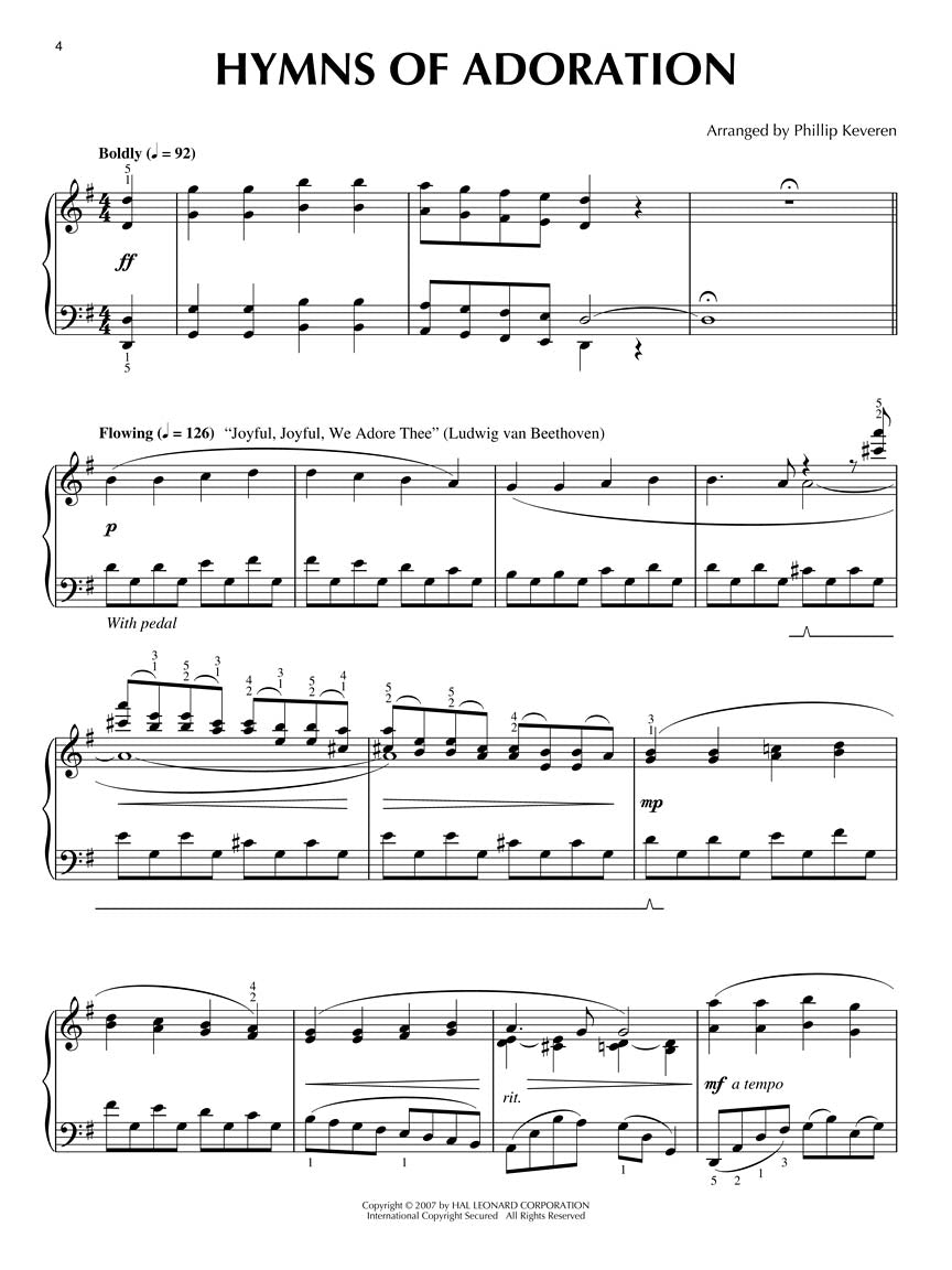 Hymn Melodies for Piano Solo arr. Phillip Keveren