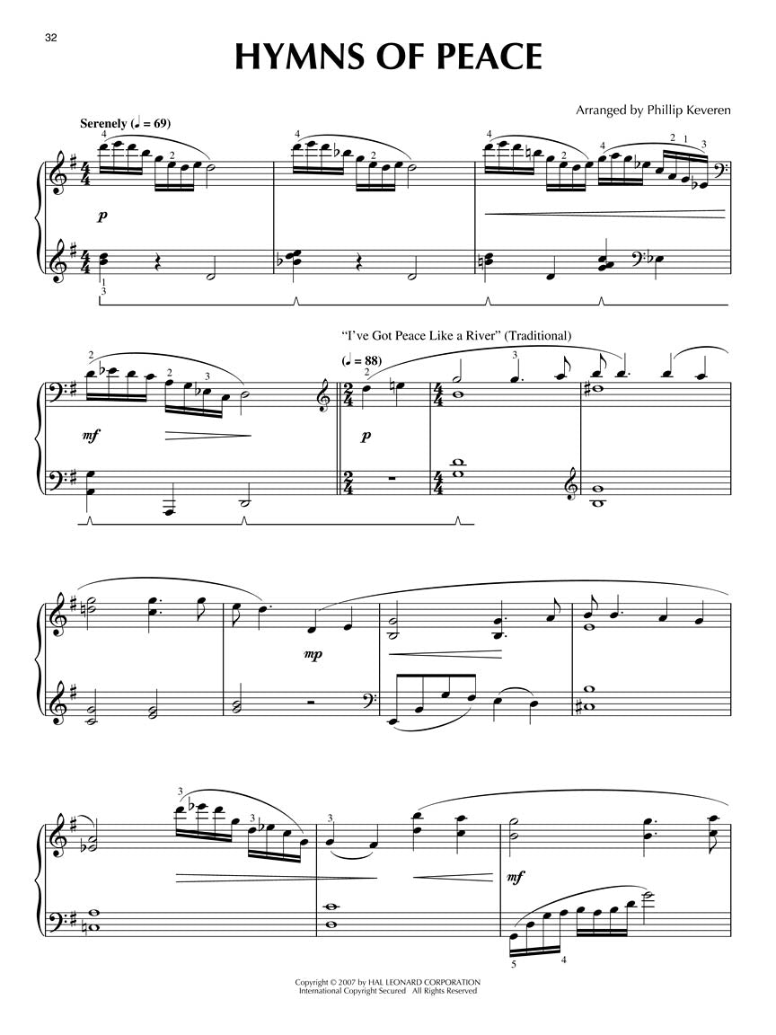 Hymn Melodies for Piano Solo arr. Phillip Keveren