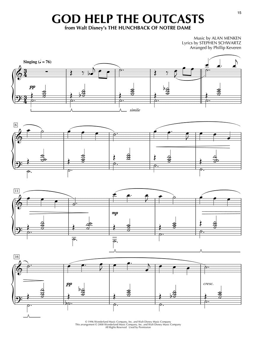 Disney Songs for Classical Piano arr. Phillip Keveren