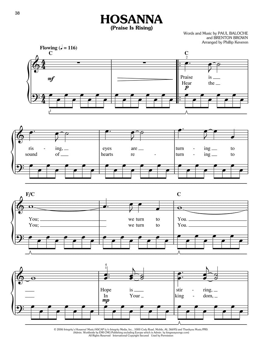 Contemporary Worship Favourites for Easy Piano arr. Phillip Keveren