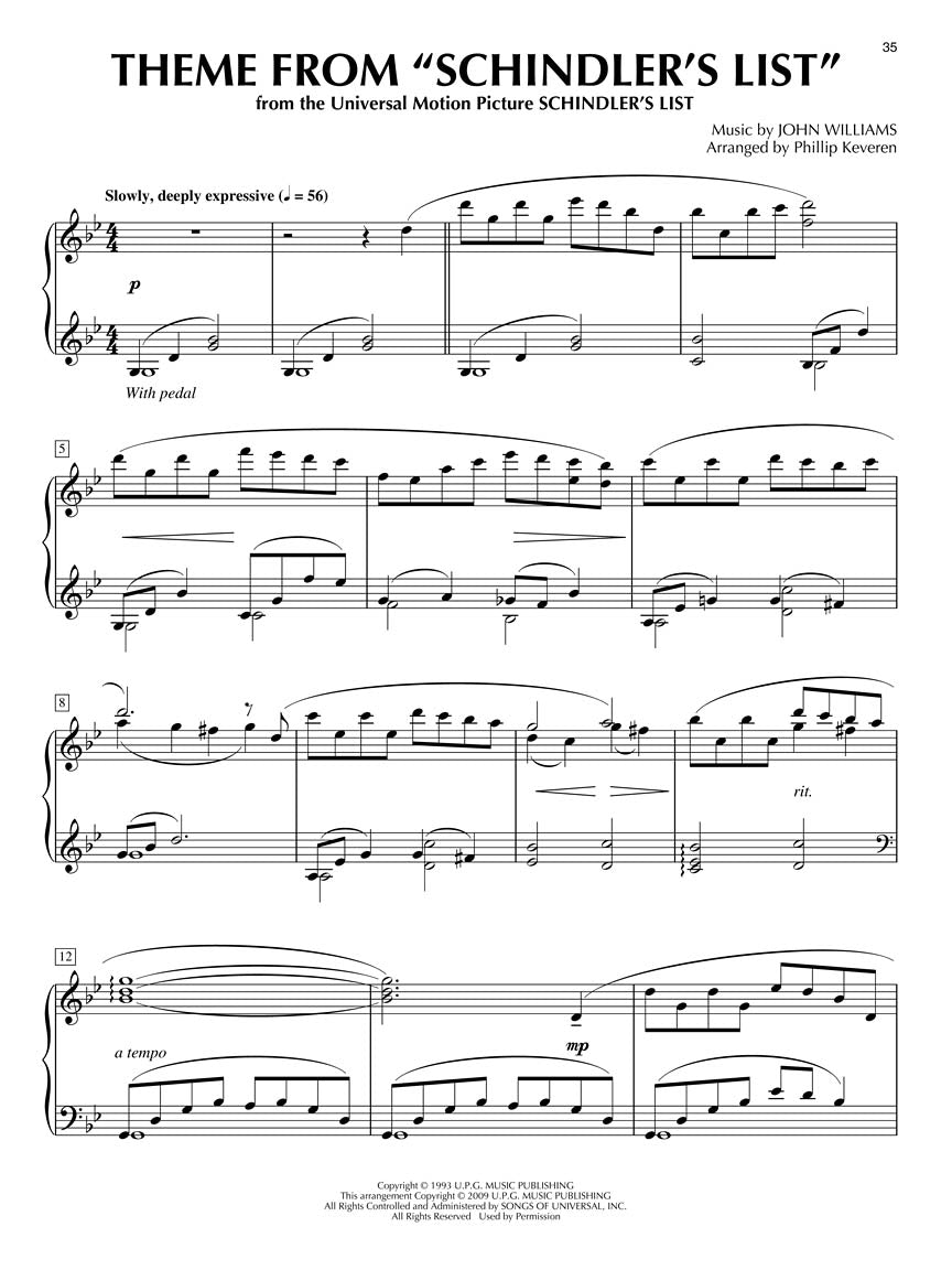 The Film Score Collection for Piano Solo arr. Phillip Keveren