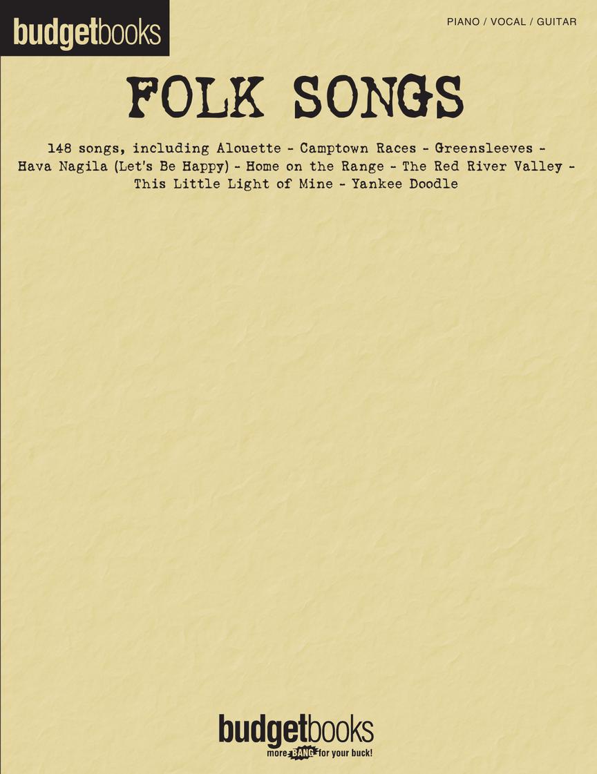 Budget Books: Folk Songs PVG