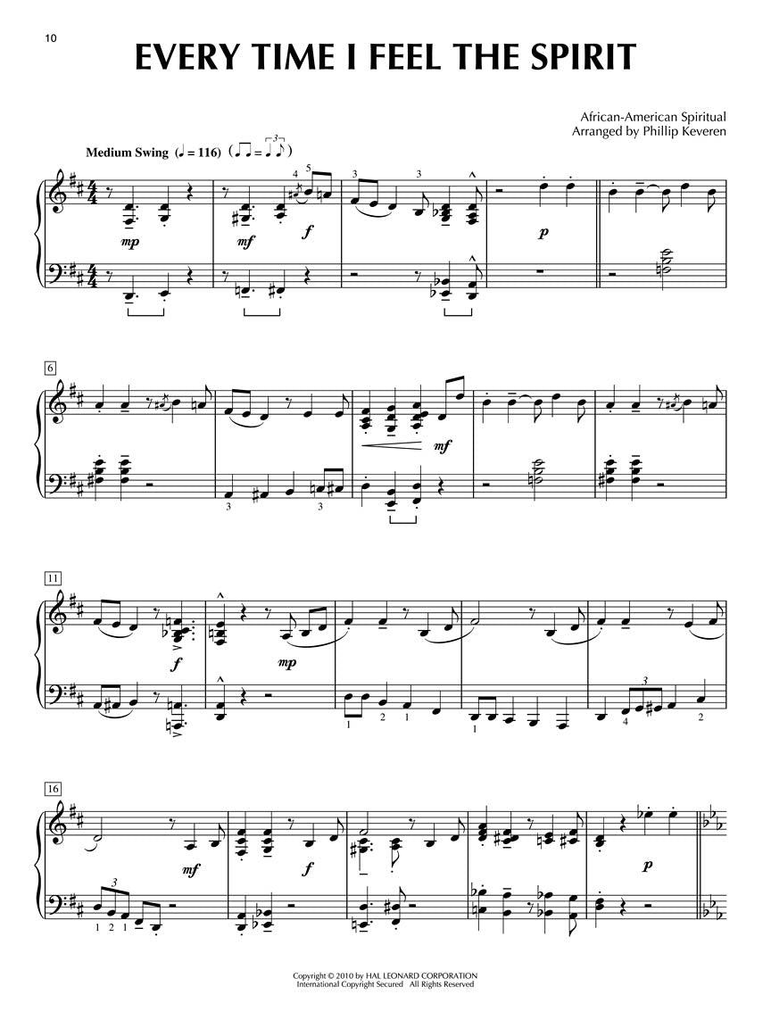 The Spirituals Collection for Piano Soloist arr. Phillip Keveren