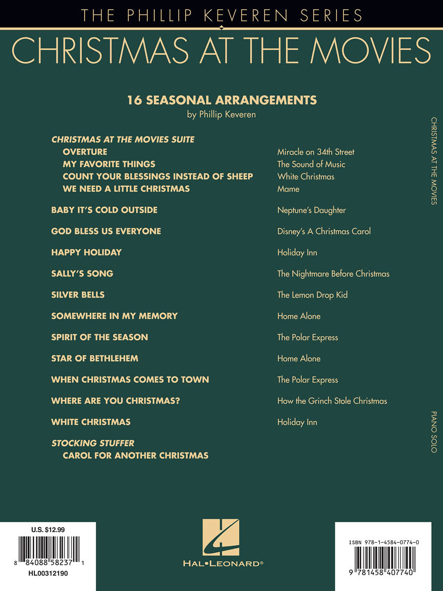 Christmas at the Movies for Piano Soloist arr. Phillip Keveren