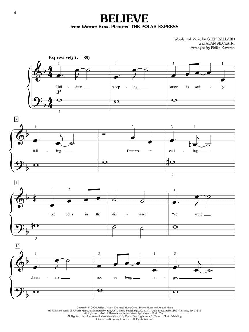 Christmas Movie Magic For Big-Note Piano arr. Phillip Keveren