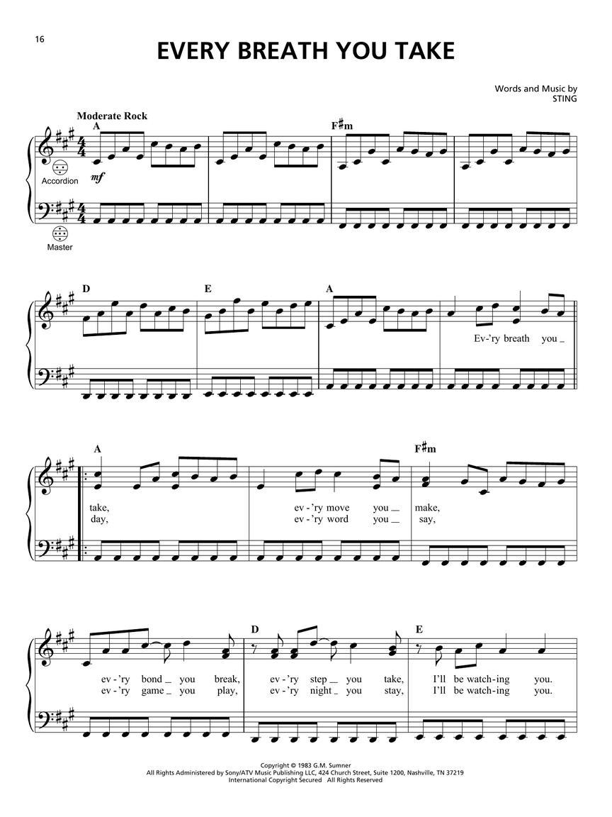 Easy Pop Songs for Accordion