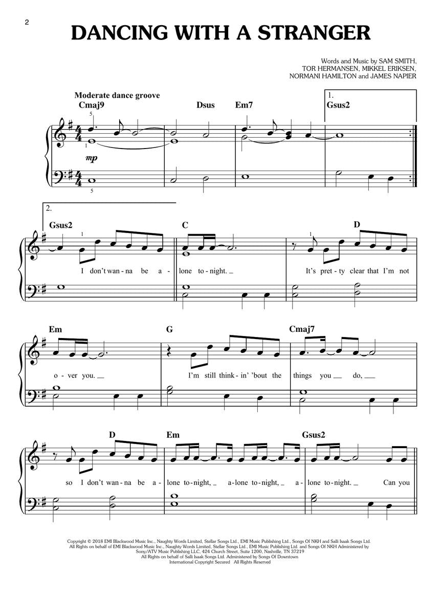 Sam Smith Easy Piano Collection