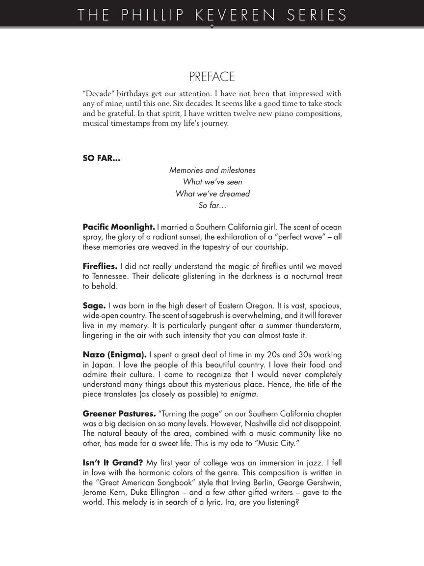 So Far... for Piano Soloist arr. Phillip Keveren