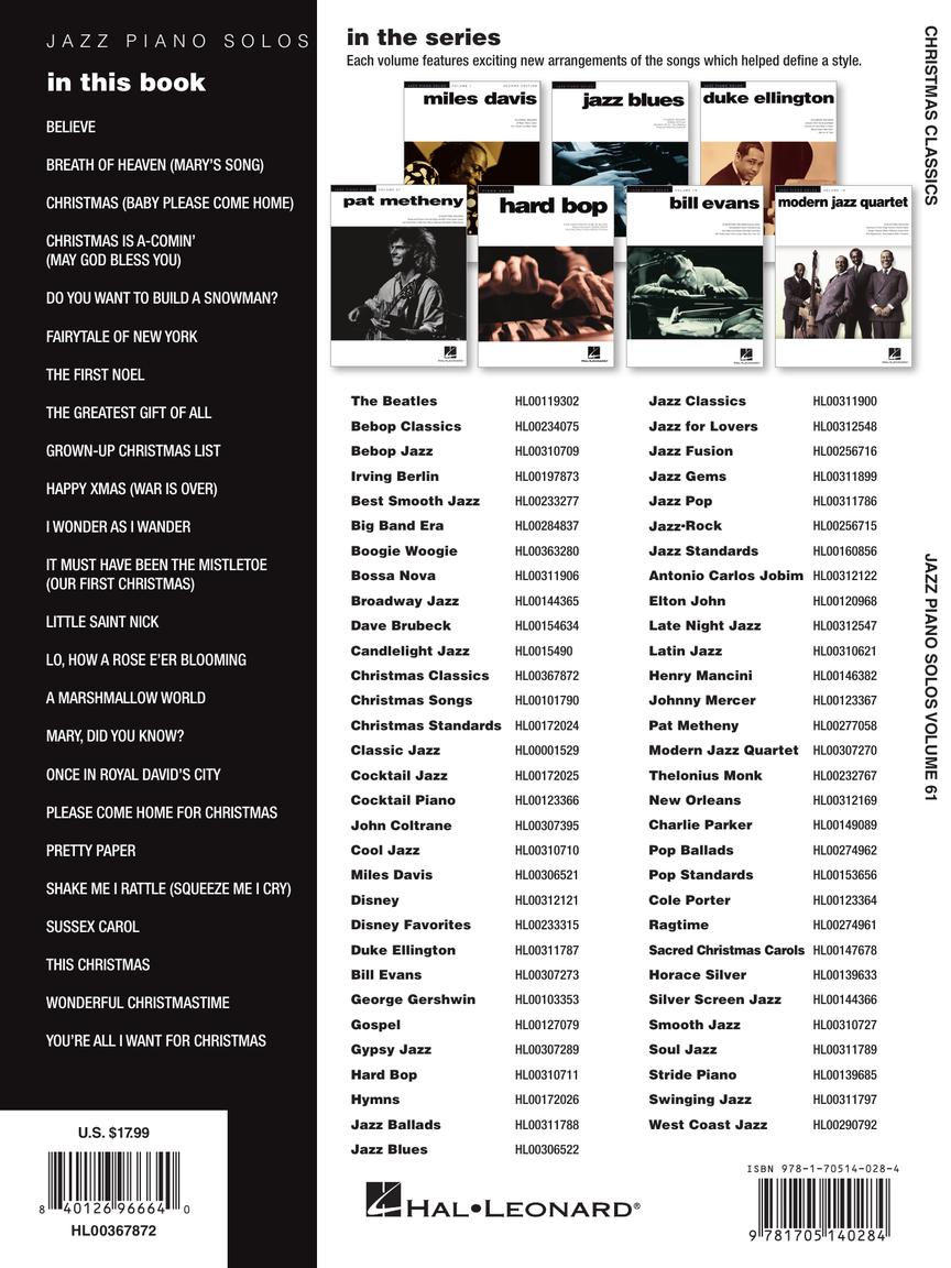 Christmas Classics - Jazz Piano Solos
