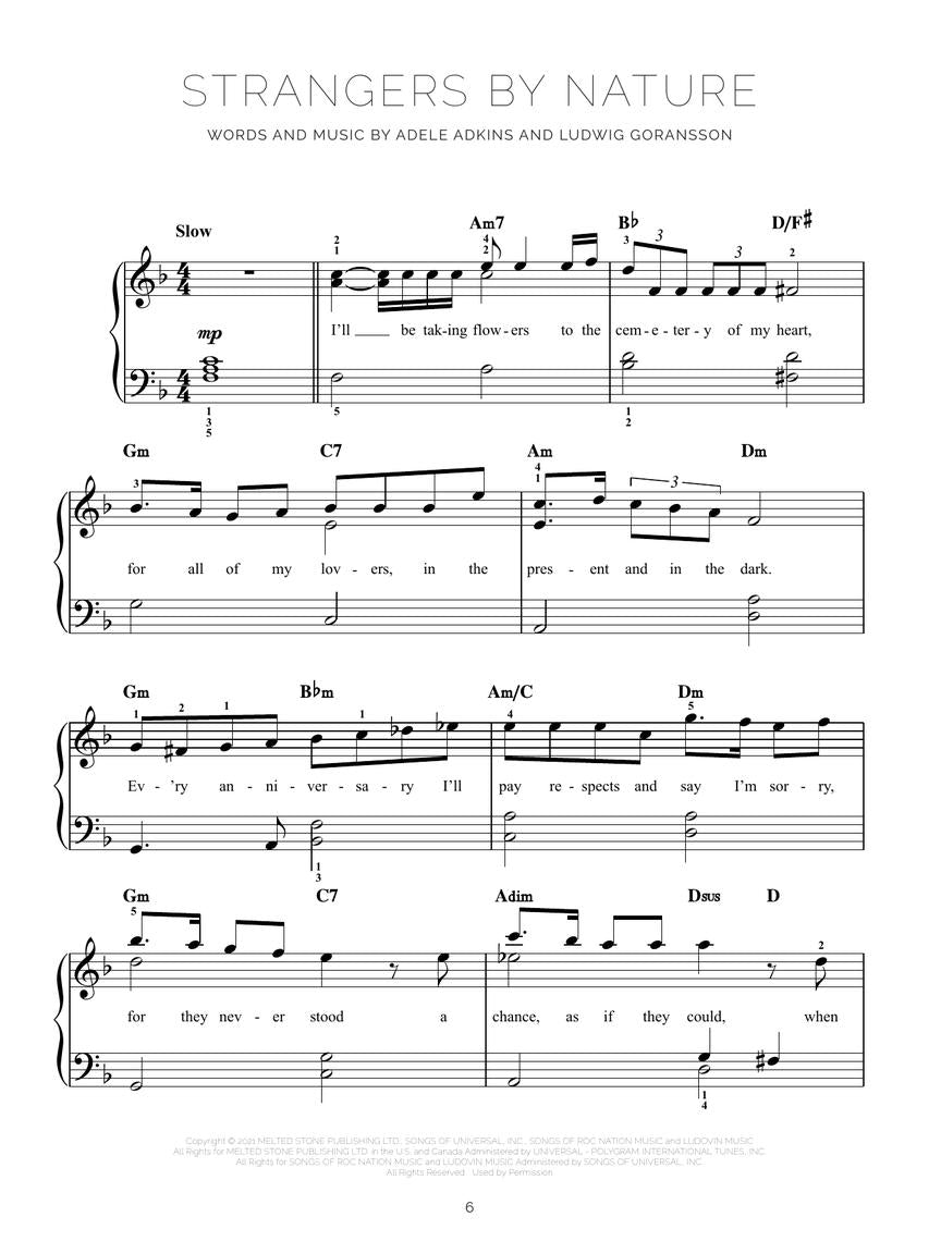 Adele - 30 for Easy Piano