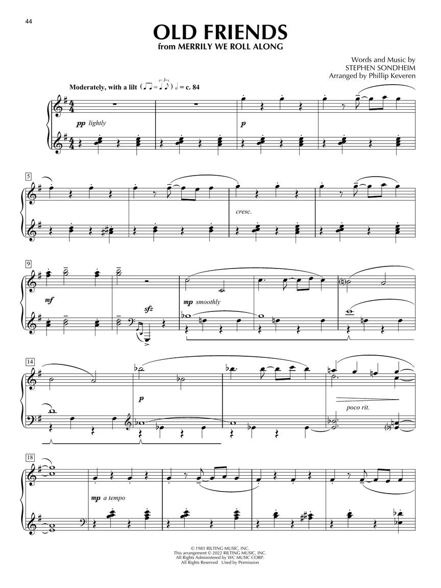 Sondheim for Piano Solo