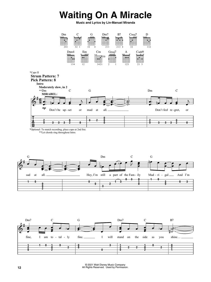 Encanto for Easy Guitar with Notes & Tab