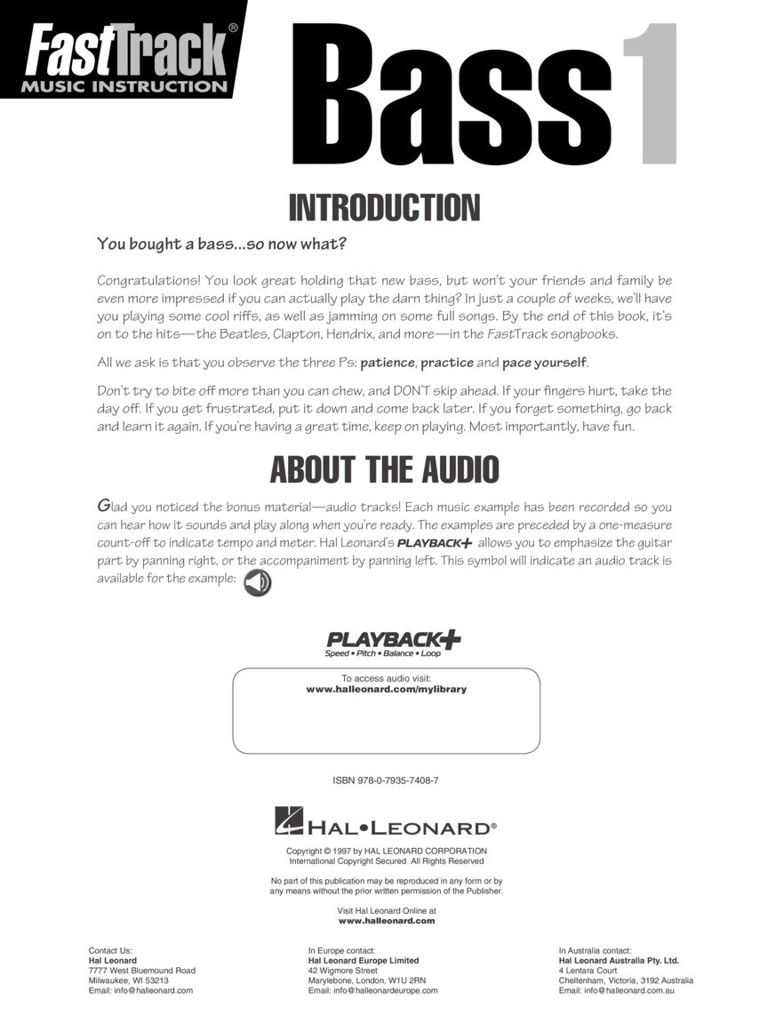 FastTrack Bass Method - Book 1