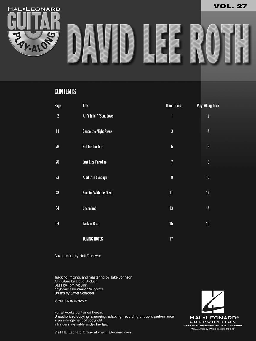 David Lee Roth Guitar Play-Along