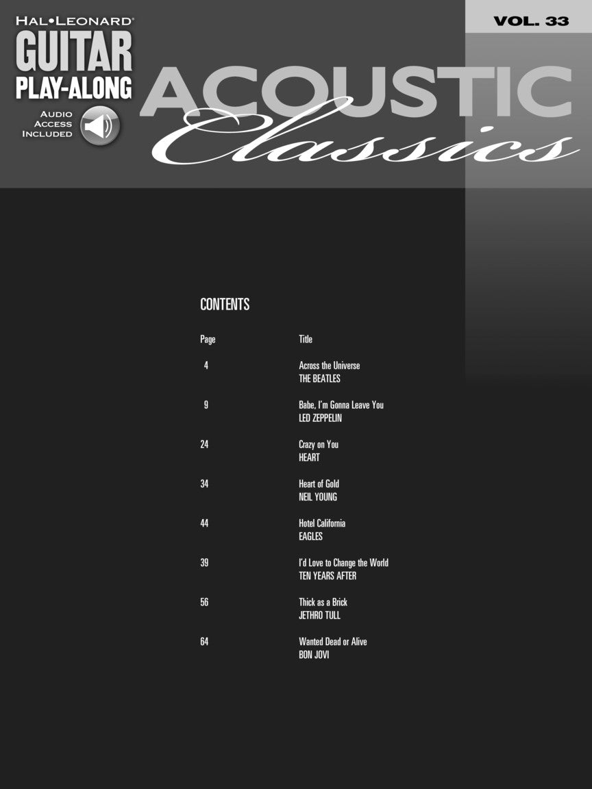 Acoustic Classics Guitar Play-Along