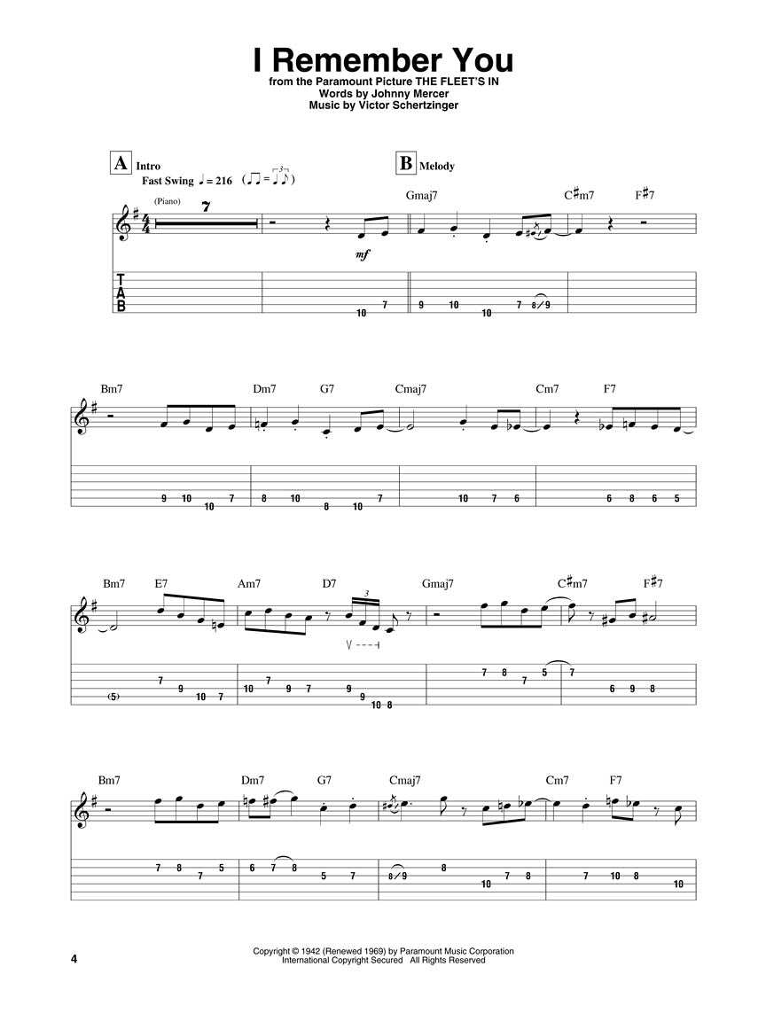 Jazz Greats Guitar Play-Along