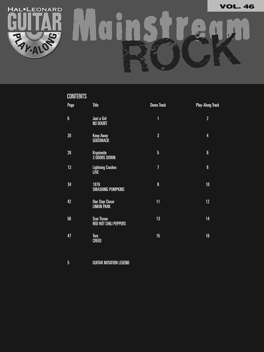 Mainstream Rock Guitar Play-Along