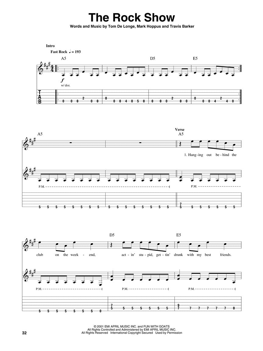 blink-182 Guitar Play-Along