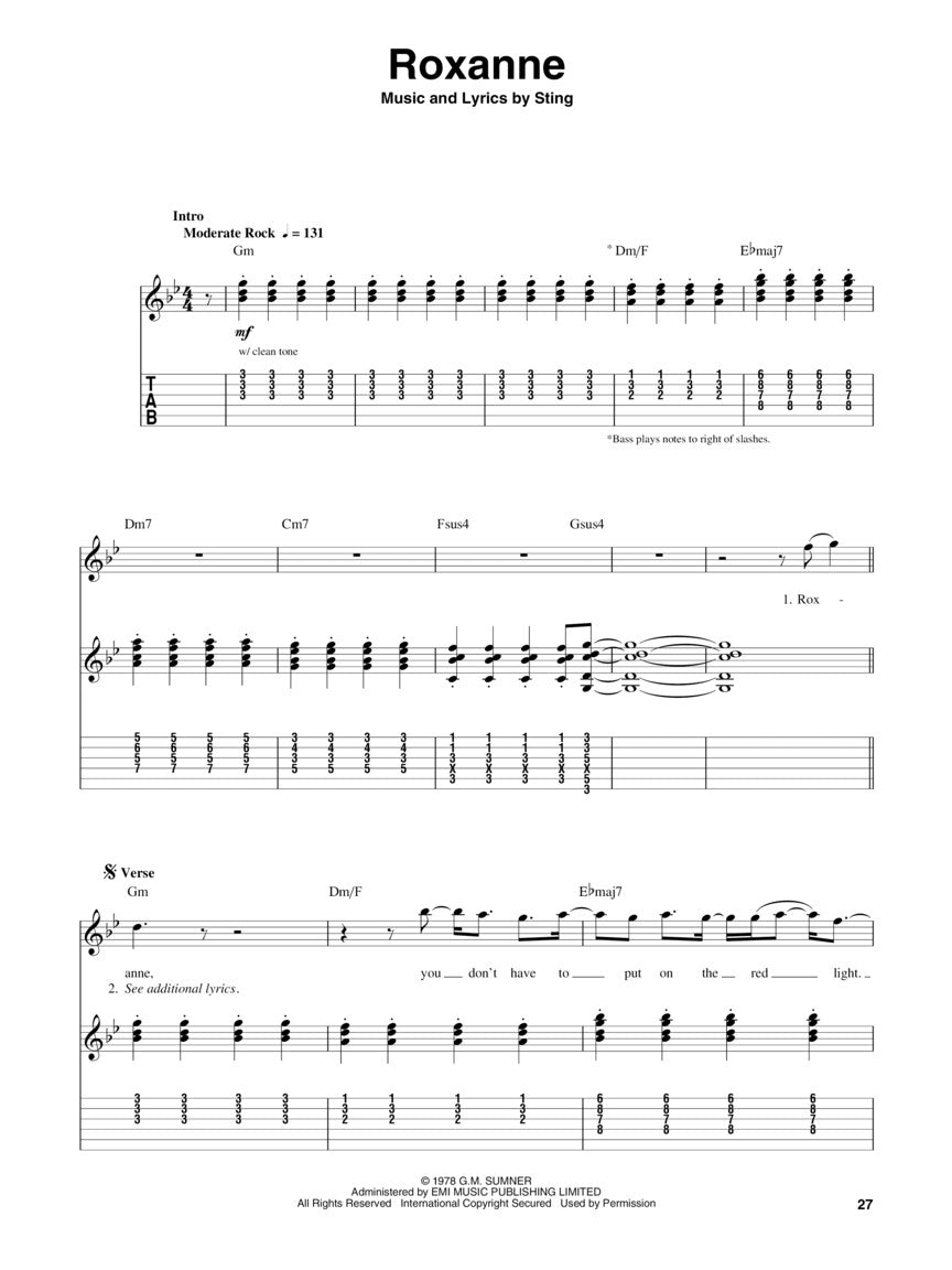 The Police Guitar Play-Along