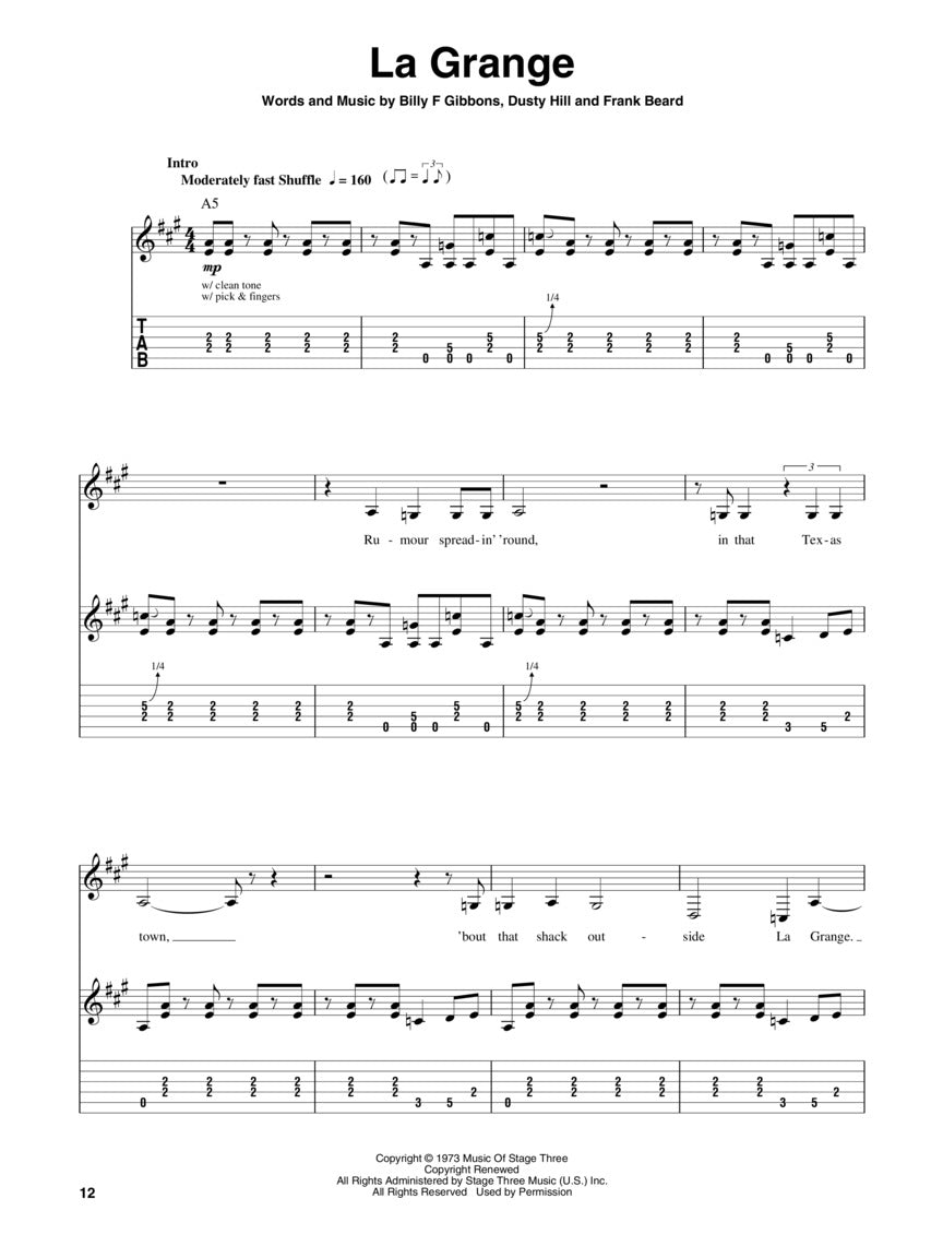 ZZ Top Guitar Play-Along