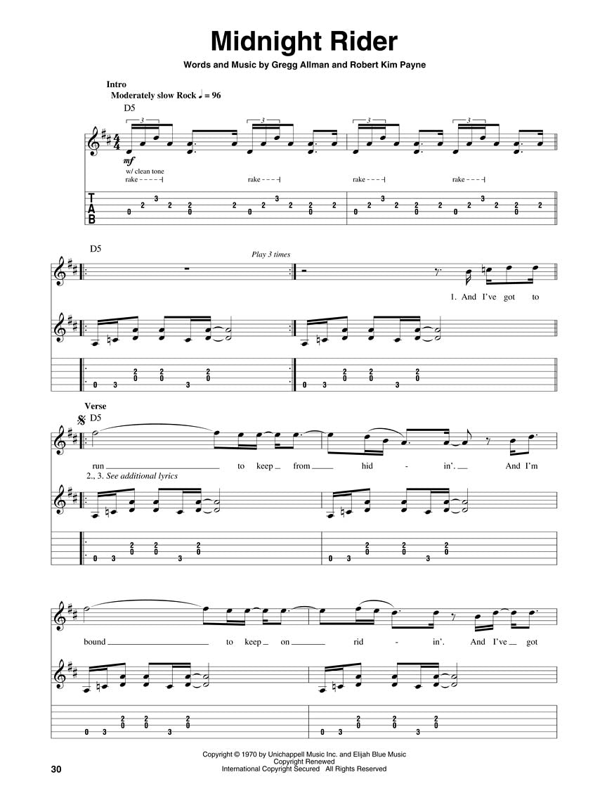 Duane Allman Guitar Play-Along