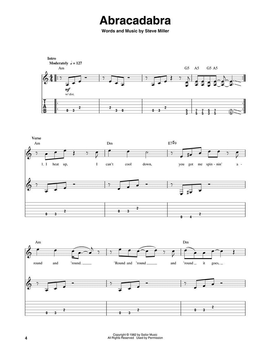 Steve Miller Guitar Play-Along