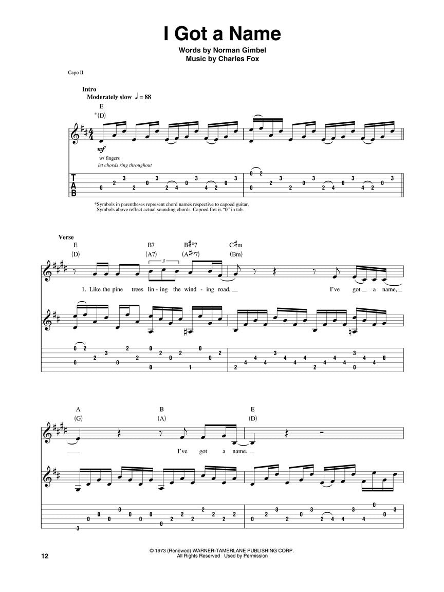 Jim Croce Guitar Play-Along