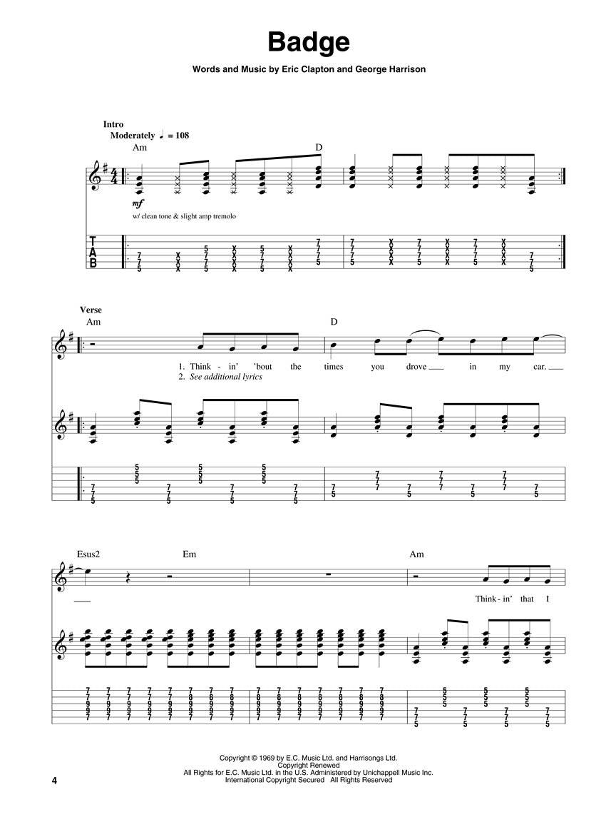 Cream Guitar Play-Along