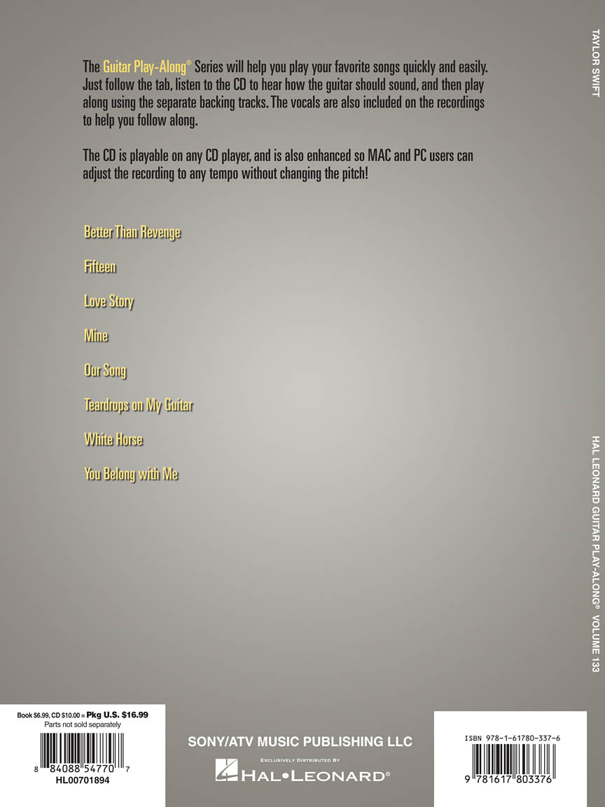 Taylor Swift, Guitar Play-Along Volume 133