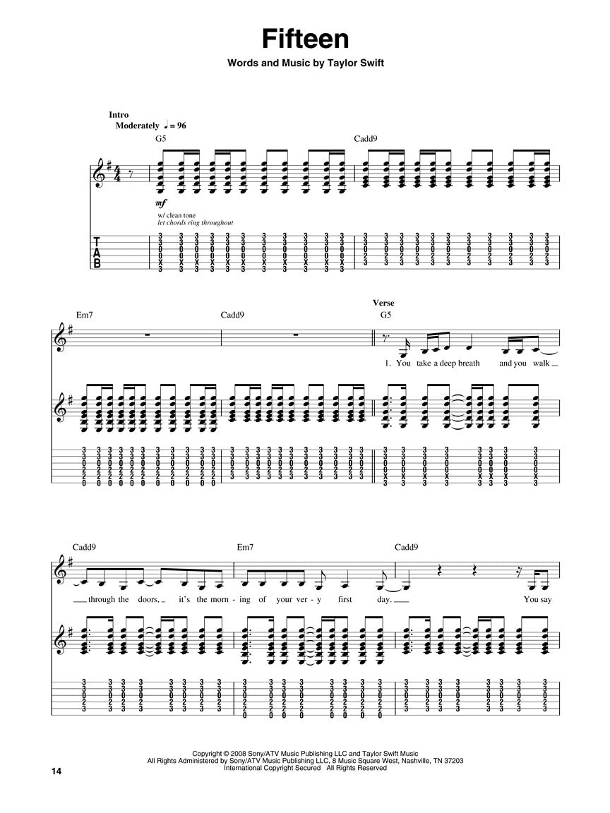 Taylor Swift, Guitar Play-Along Volume 133