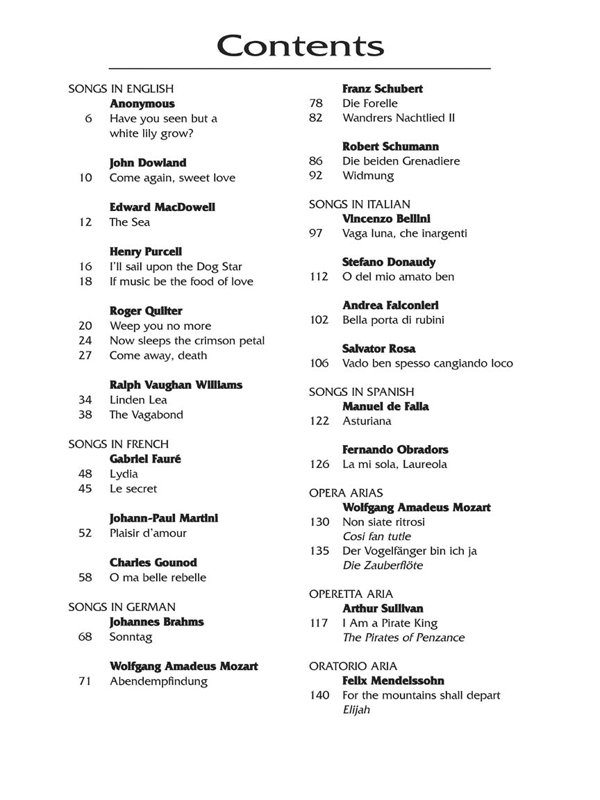 Standard Vocal Literature - Baritone