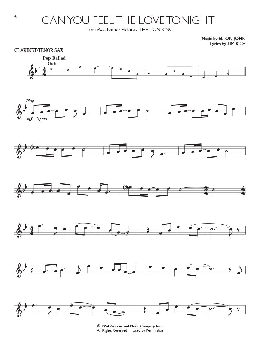 Disney Solos for Clarinet / Tenor Sax