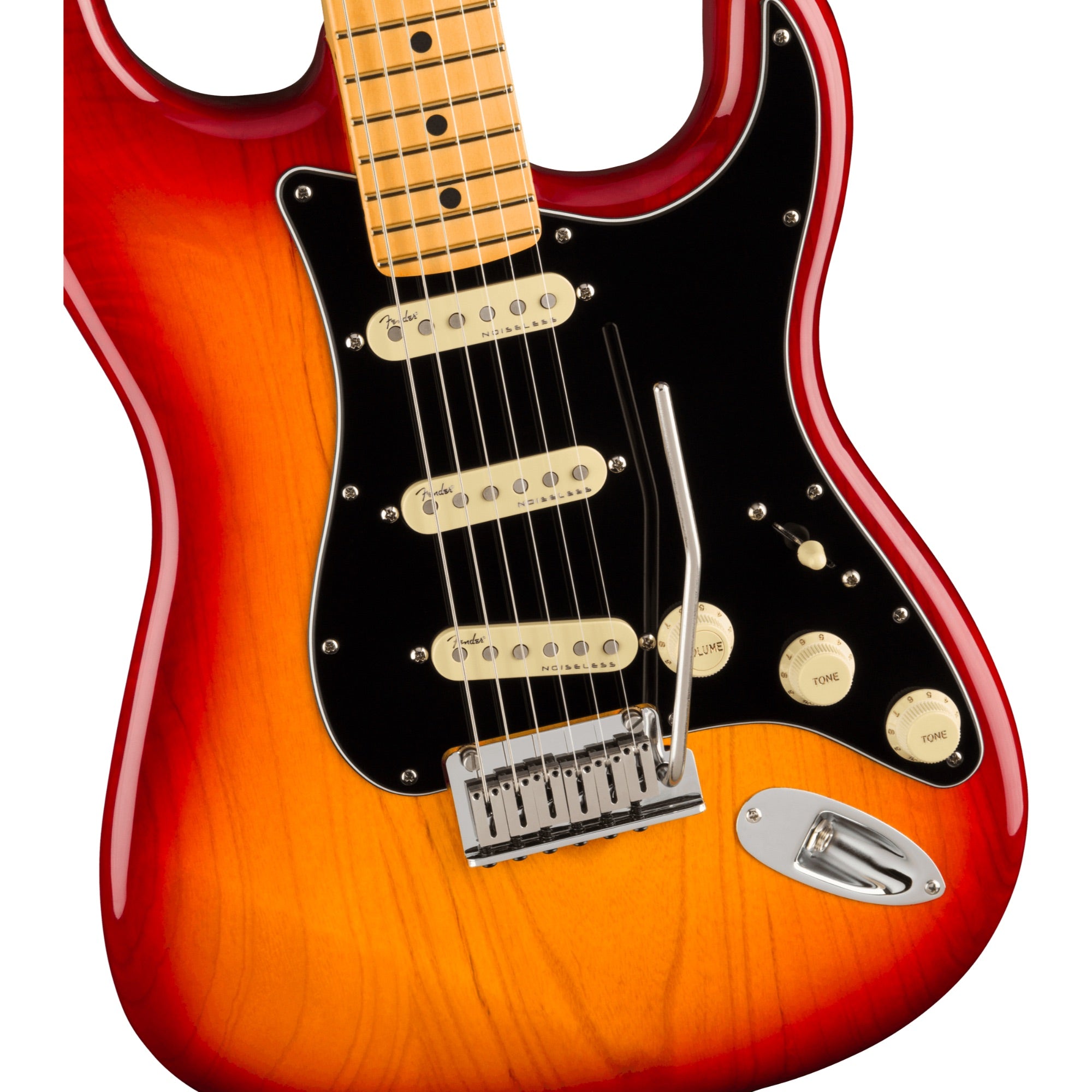 Fender American Ultra Luxe Stratocaster, Plasma Red Burst
