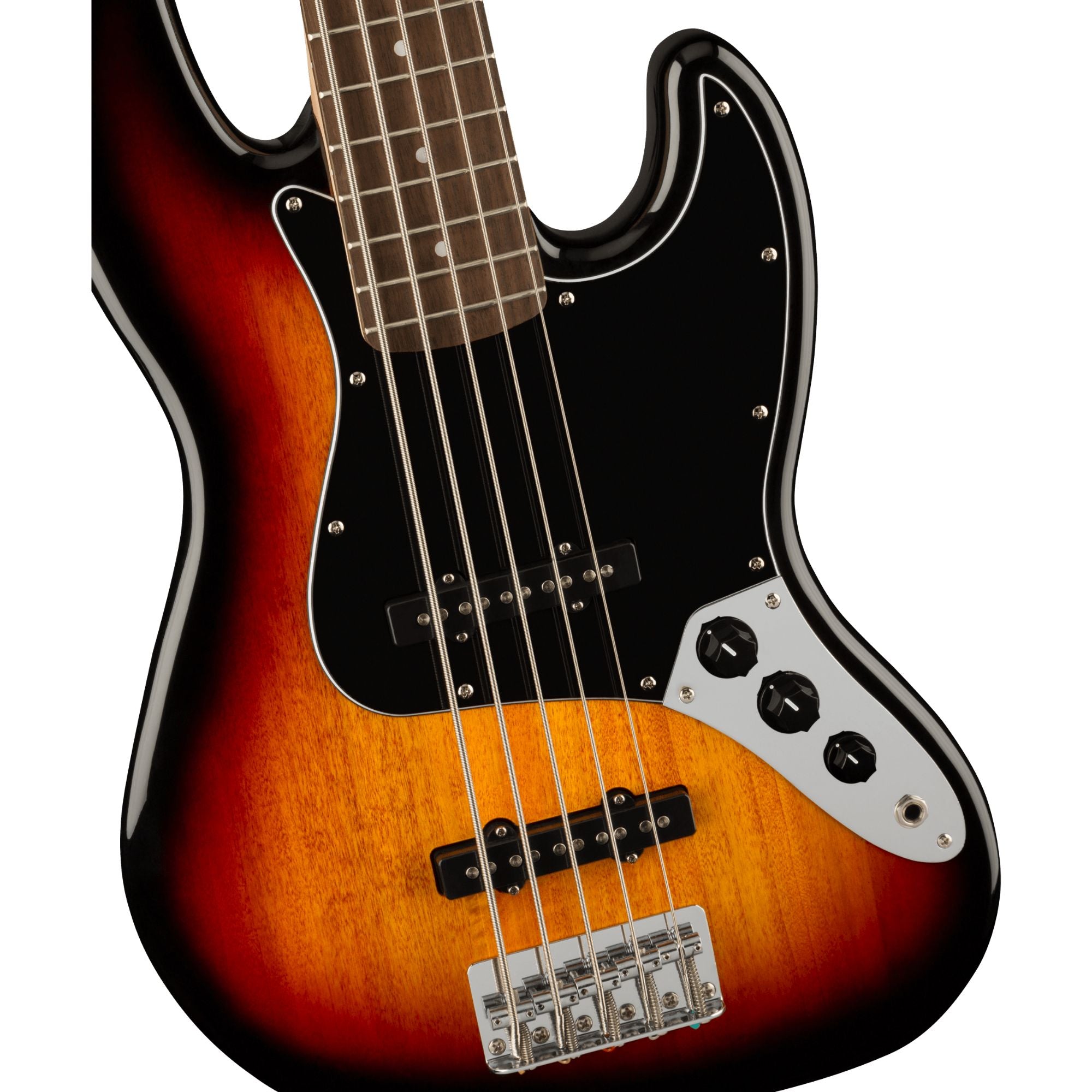 Squier Affinity Jazz Bass V, Black Pickguard, 3-Colour Sunburst