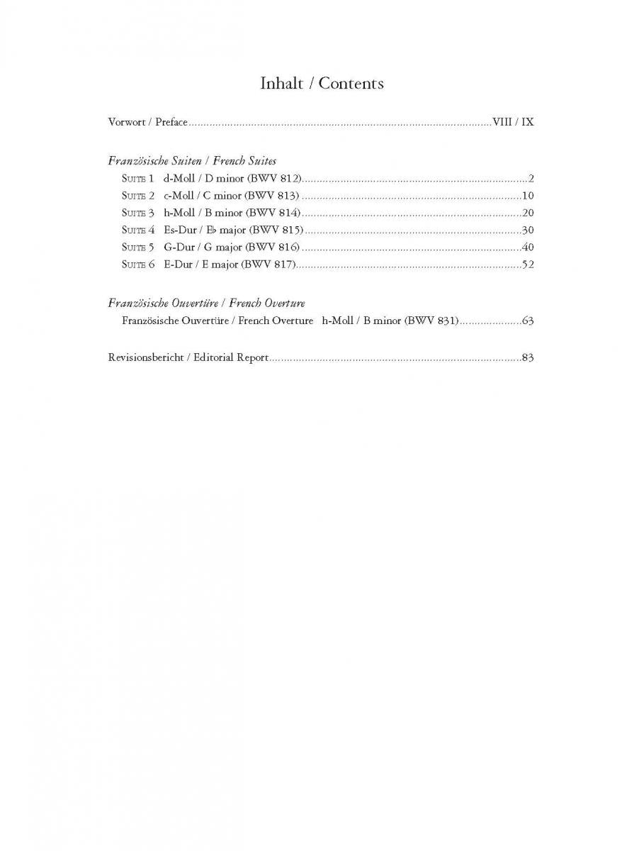 Bach: French Suites BWV 812, 817 & French Overture BWV 831 for Piano